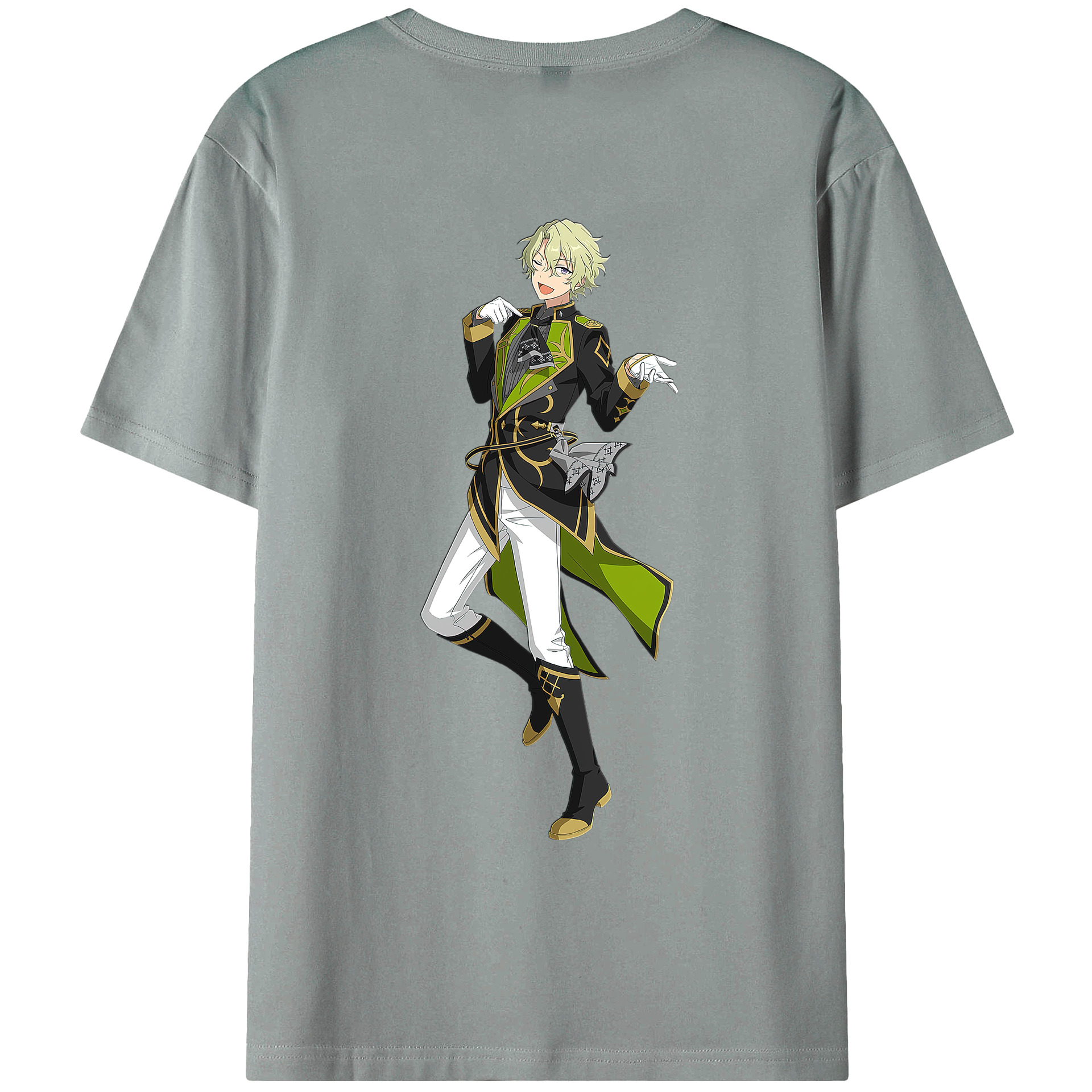 （画像用） あんさんぶるスターズ! Ensemble Stars 綿100％ メンズ半袖Tシャツ（バックプリント） 通気性